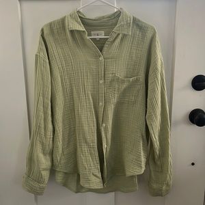 Lou and Grey mint green button up